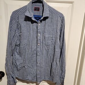UNTUCKit Pugliese Mens Medium Plaid Shirt Slim Fit Cotton Casual Button Down